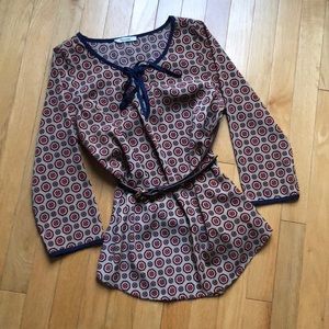 CARAMELA Pattern Blouse Small